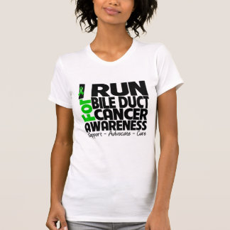 T-shirt Je cours pour la conscience cholagogue de Cancer