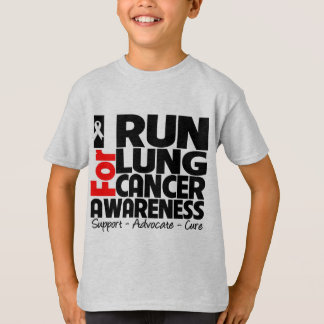 T-shirt Je cours pour la conscience de cancer de poumon