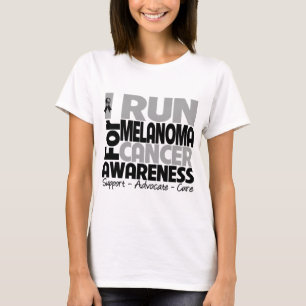 T-shirt Je cours pour la conscience de mélanome