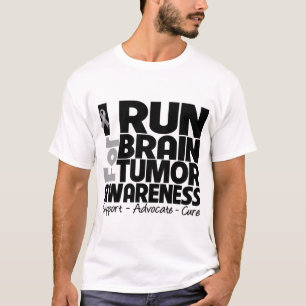 T-shirt Je cours pour la conscience de tumeur cérébrale