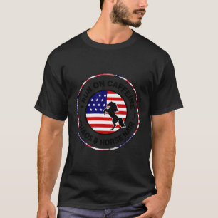 T-shirt Je Cours Sur La Caféine Chaos Cheveux Cheval