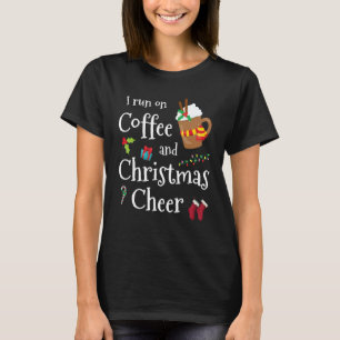 T-shirt Je cours sur le café et la fête de Noël
