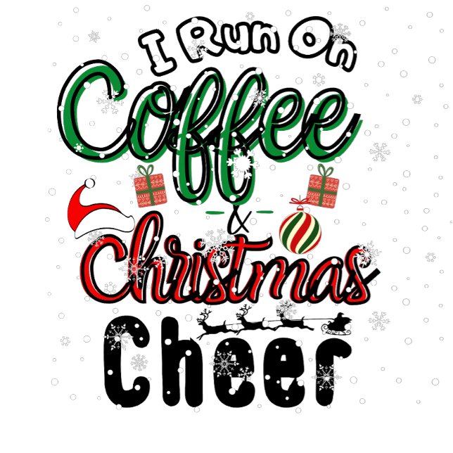 T-shirt Je cours sur le café et la fête de Noël (Créateur téléchargé)