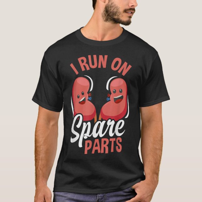 T-shirt Je Cours Sur Pièces De Rechange Drôle Donateur De  (Devant)