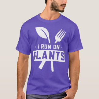 T-shirt Je Cours Sur Plante Végétarien Légume Végétaux Gar