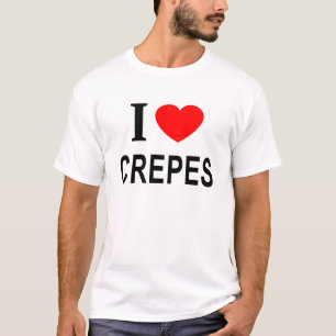 T-shirt Je ❤️ CRÊPES J'AIME CRÊPES J'AIME CRÊPES