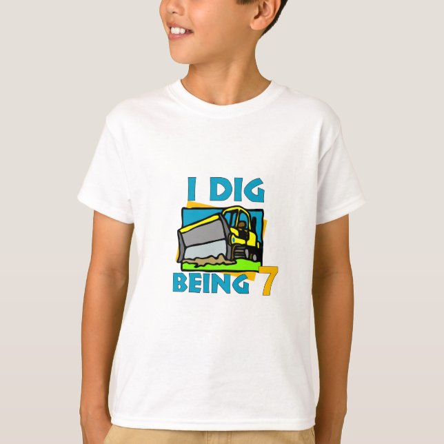 T-shirt Je creuse être le bouteur 7 (Devant)