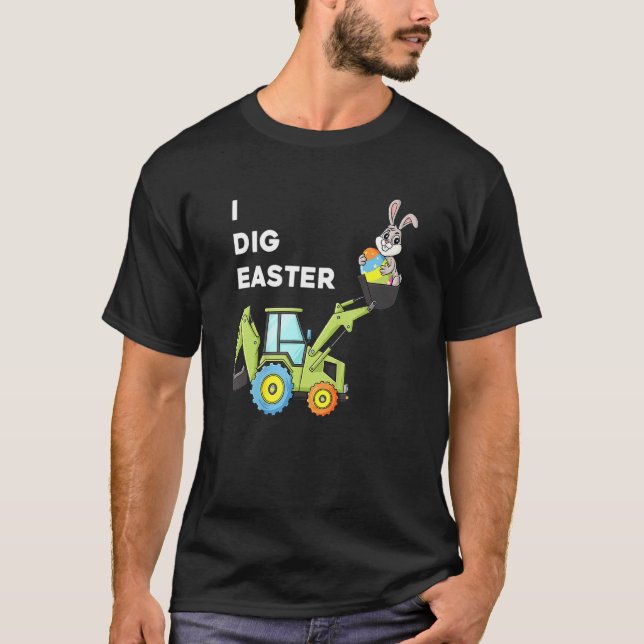 T-shirt Je Creuse Jour de Pâques Lapin Lapin Lapin Oeufs D (Devant)