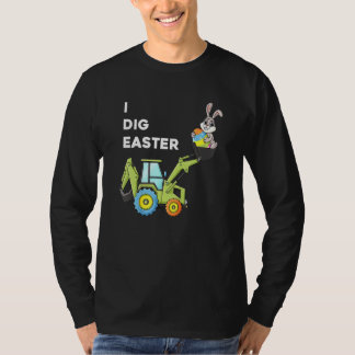 T-shirt Je Creuse Jour de Pâques Lapin Lapin Lapin Oeufs D