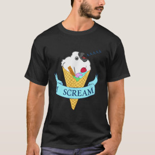 T-shirt Je crie crème glacée mignonne Bébé perroquet Drôle