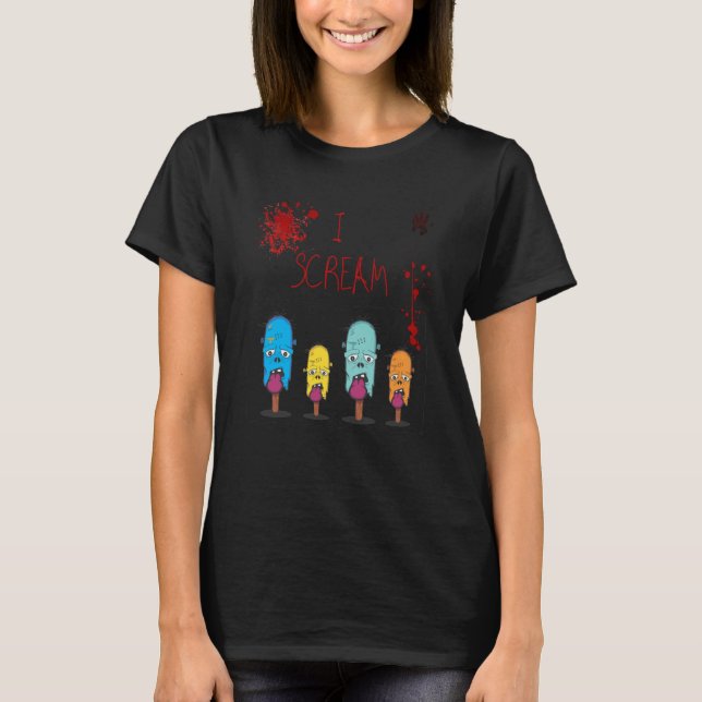 T-shirt Je Crie Pour Les Vêtements Crème Glace Crème Été (Devant)