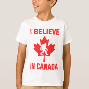 T-shirt Je Crois Au Canada - Bigfoot Drôle