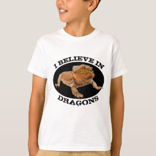 T-shirt "Je crois aux dragons" avec le dragon barbu