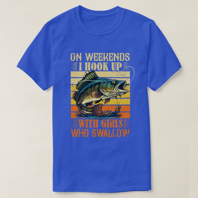 T-shirt Je Crois Avec Des Filles Qui Swallow Funny Fishing (Design devant)