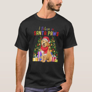 T-shirt Je Crois En Père Noël Paws Mignonne Christmas Labr