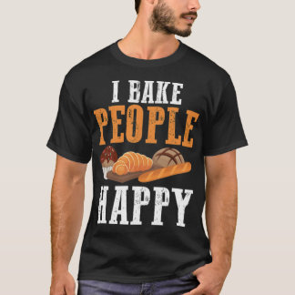 T-shirt Je Cuis Les Gens Heureux Cuisiner Pâtisserie Chef 