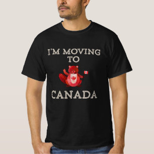 T-shirt Je déménage au Canada Beaver Gift animal