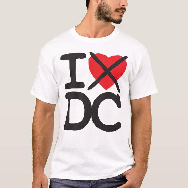 T-shirt Je déteste C.C - District de Columbia (Devant)