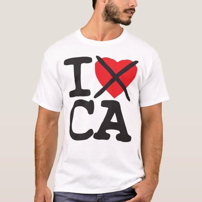 T-shirt Je déteste CA - la Californie (Devant)