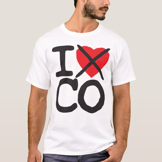 T-shirt Je déteste Co - le Colorado (Devant)