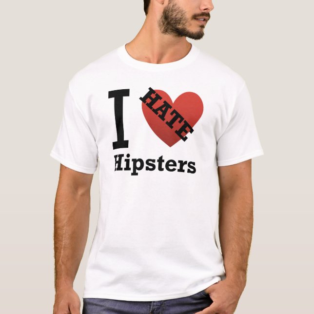 T-shirt Je déteste des hippies (Devant)