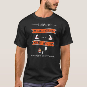 T-shirt Je déteste Halloween qui fout en l'air ma collecti