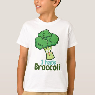 T-shirt Je déteste la chemise du garçon Broccoli
