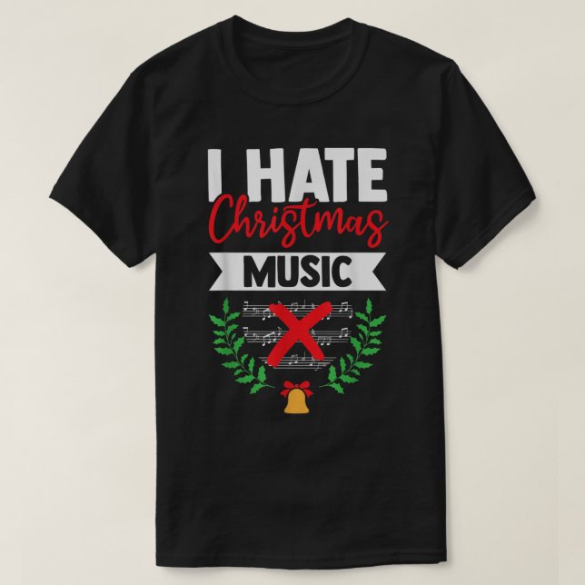 T-shirt Je déteste la musique de Noël Funky Musique de Noë (Design devant)
