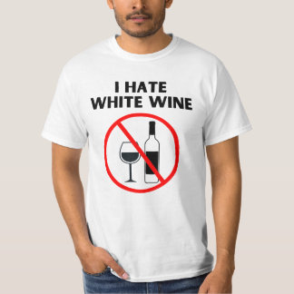 T-shirt Je déteste le vin blanc