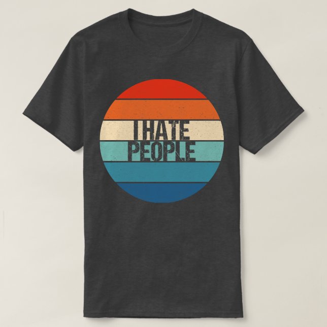 T-shirt je déteste les gens (Design devant)