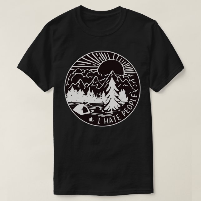 T-shirt Je déteste les gens (Design devant)