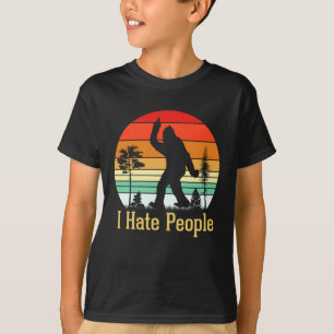 T-shirt Je déteste les gens Bigfoot Retro