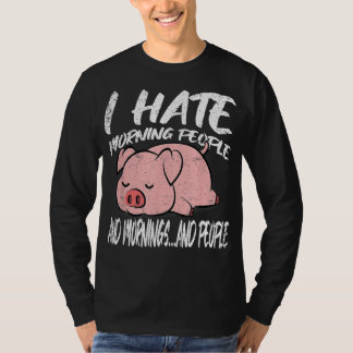 T-shirt Je déteste les gens du matin | Animal azy