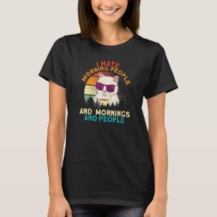 T-shirt Je déteste les gens du matin et le café du matin C