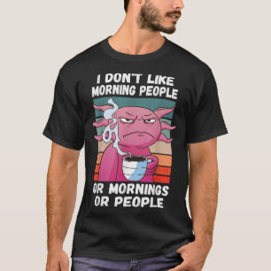 T-shirt Je déteste les gens du matin et les matins et les 