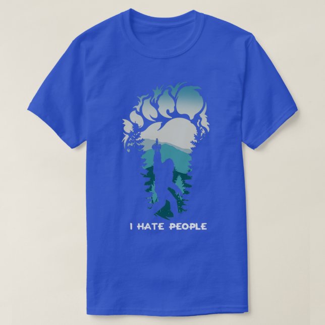 T-shirt Je déteste les gens qui font du gros pied (Design devant)