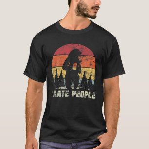 T-shirt Je Déteste Les Gens Rétro Conception De Camping Ex