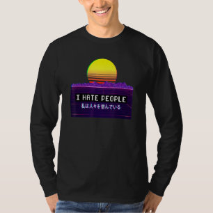T-shirt Je déteste les gens Vaporwave Esthétique esthétiqu