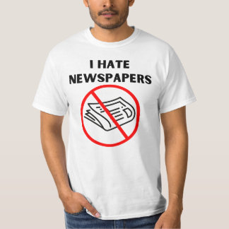 T-shirt Je déteste les journaux