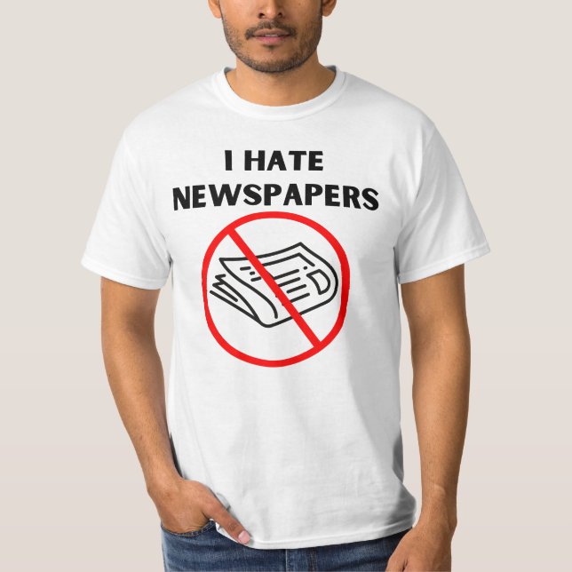 T-shirt Je déteste les journaux (Devant)