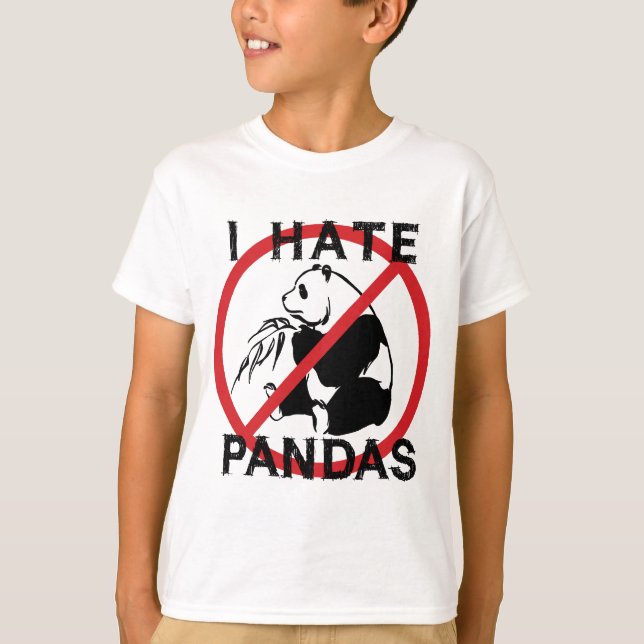 T-shirt Je déteste les pandas (Devant)