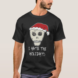 T-shirt Je Déteste Les Vacances Scull Anti Christmas Desi