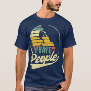 T-shirt Je Déteste L'Escalade Des Gens Boulder Vintage Ret