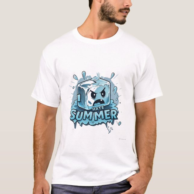T-shirt Je déteste l'été (Devant)