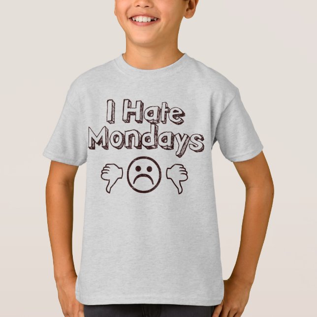 T-shirt Je déteste lundi (Devant)