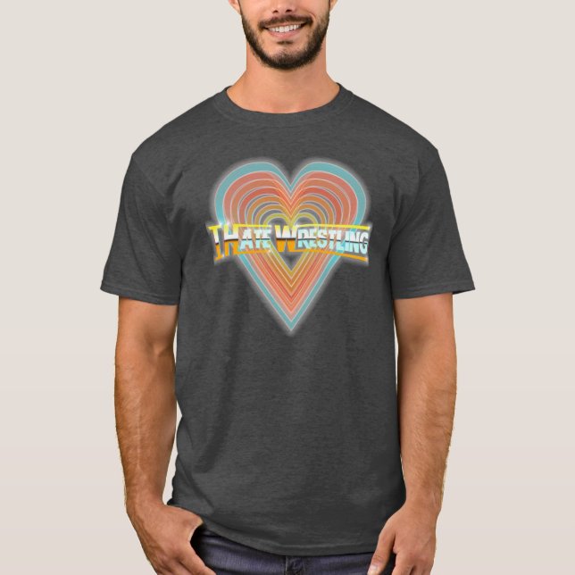 T-shirt Je déteste lutter la pièce en t du logo des hommes (Devant)