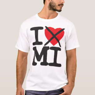 T-shirt Je déteste MI - Michigan