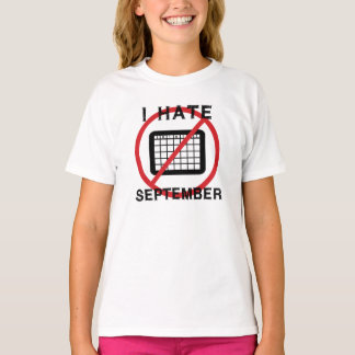 T-shirt Je déteste septembre
