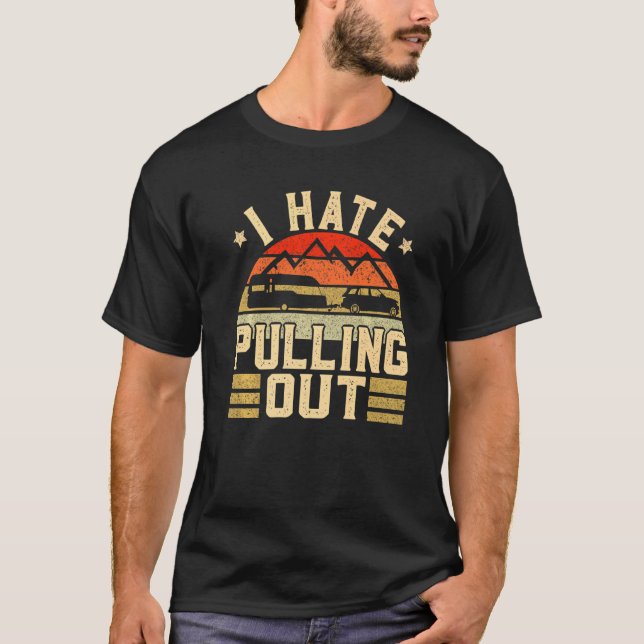 T-shirt Je déteste sortir Camping Trailer Camper (Devant)