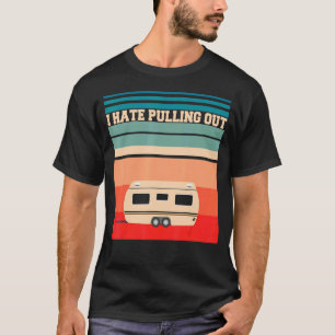 T-shirt Je déteste sortir Camping Trailer Retro Travel